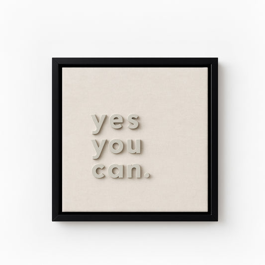 Yes You Can 3D Wall Art - Framelle 3D Tablo