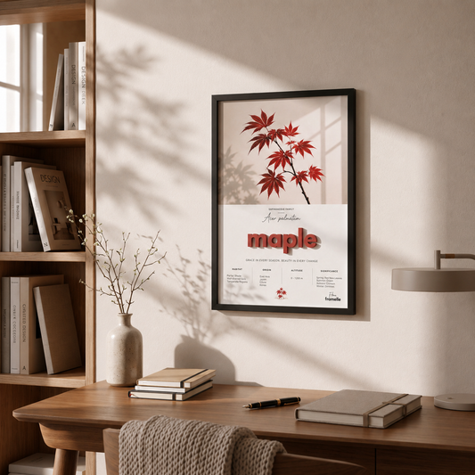 Maple (Acer palmatum) | 3D Botanik Tablo | Framelle Flora