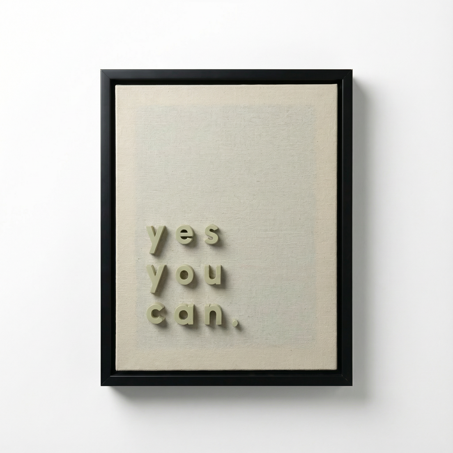 Yes You Can – 3D Tipografik Tuval Tablo | Framelle Original