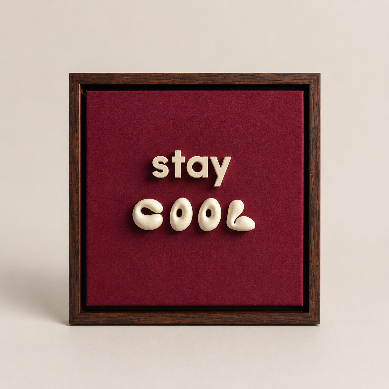 "Stay Cool" –  3 Boyutlu Duvar Tablosu | Framelle Edition