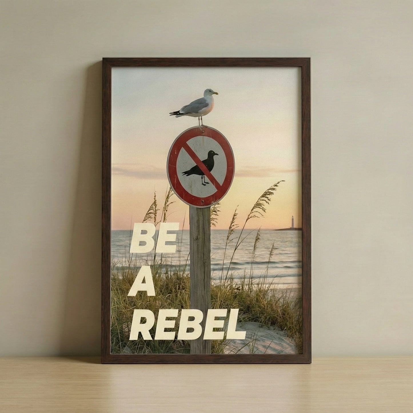 “BE A REBEL.” – Poster Tablo | Framelle