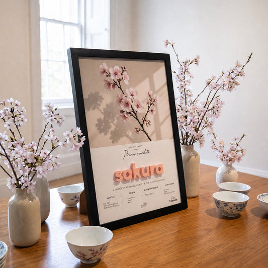 Sakura | 3D Botanik Tablo | Framelle Flora