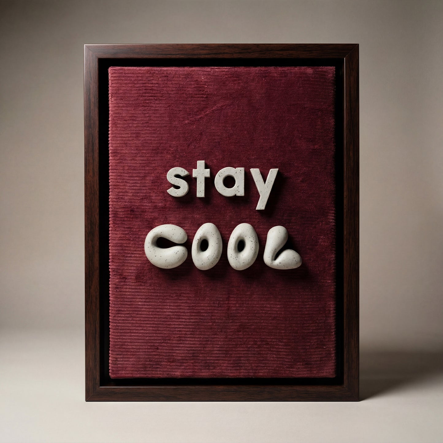 Stay Cool – 3D Typography Wall Art