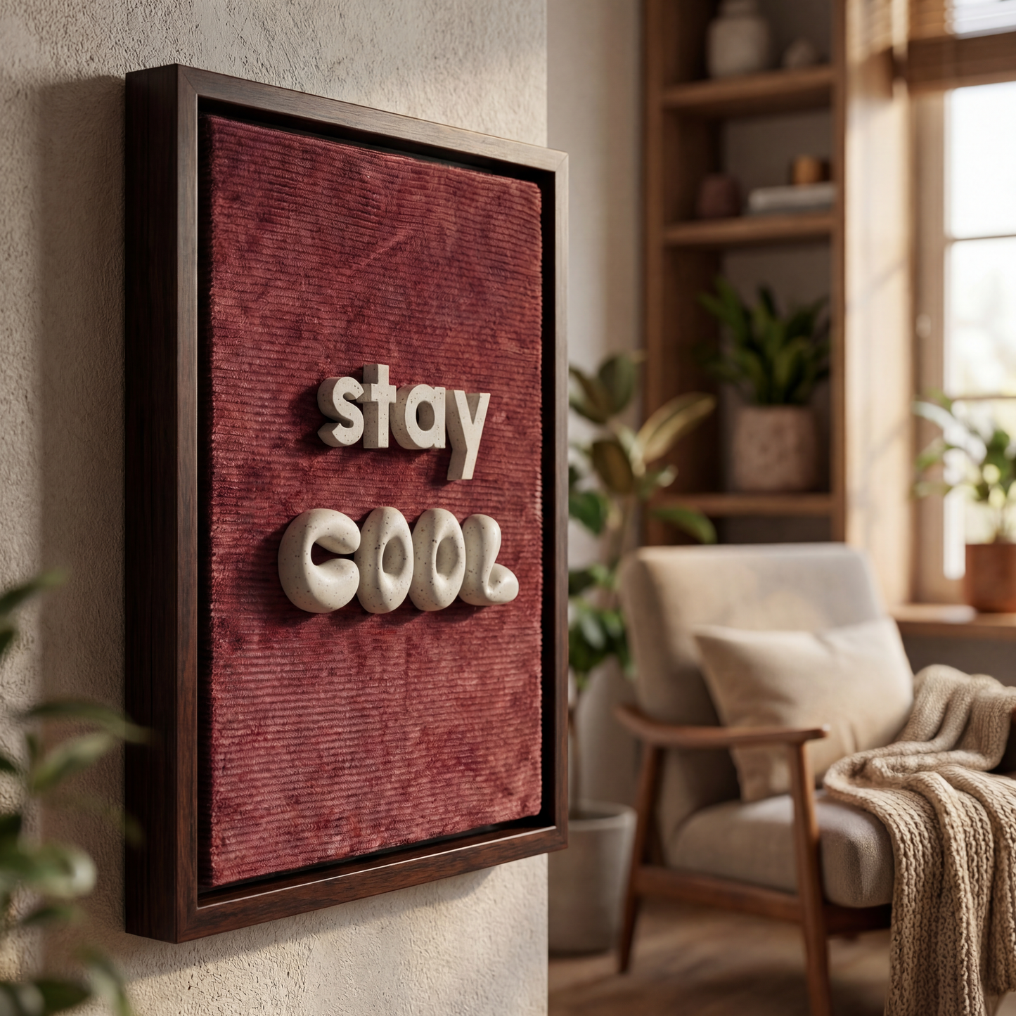 Stay Cool – 3D Typography Wall Art