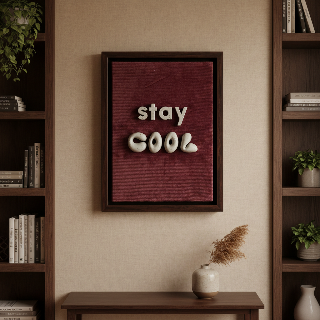 Stay Cool – 3D Typography Wall Art