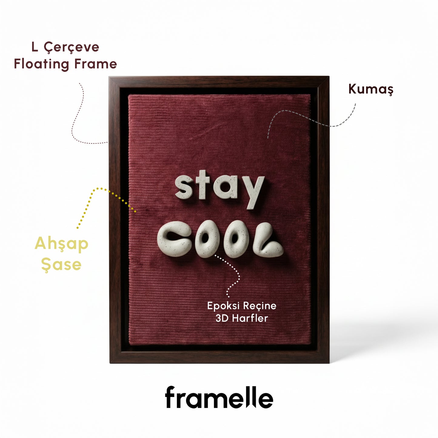 Stay Cool – 3D Typography Wall Art