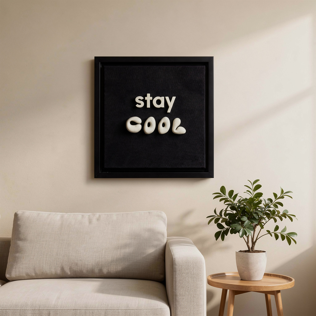 "Stay Cool" –  3 Boyutlu Duvar Tablosu | Framelle Edition