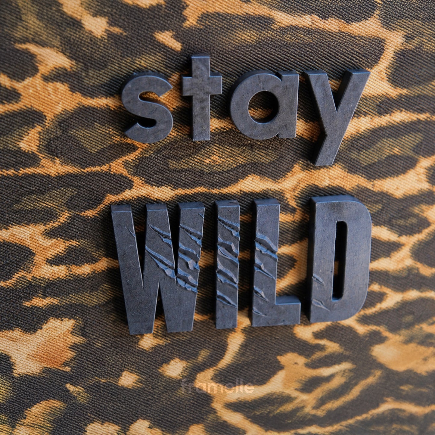 "Stay Wild"  – 3 Boyutlu Duvar Tablosu | Framelle Edition