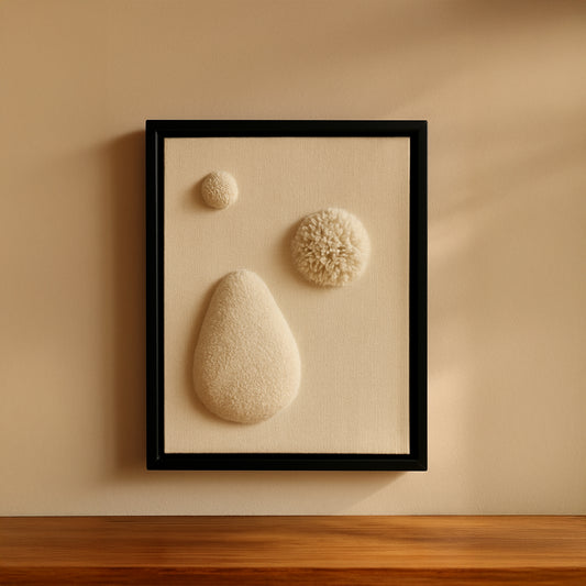 El Yapımı Tufting Tablo – Modern ve Minimalist Duvar Dekoru