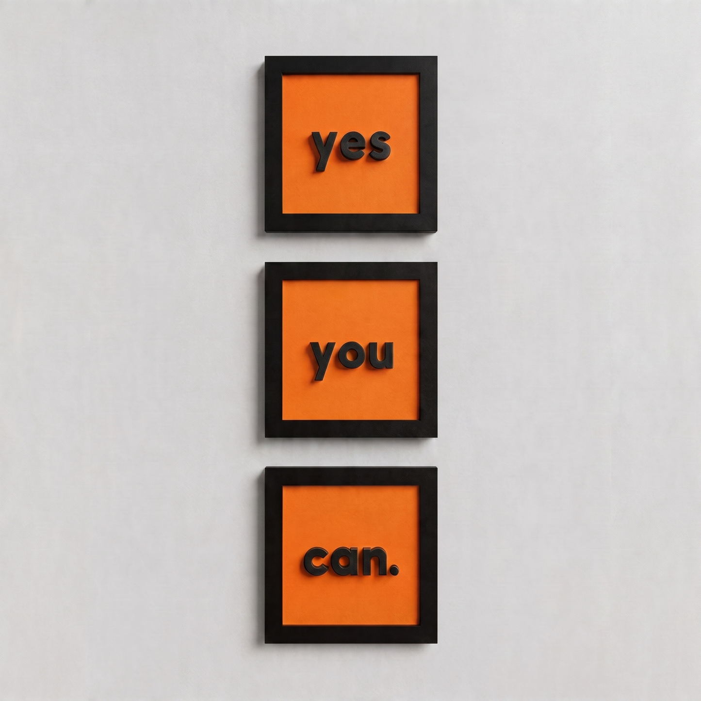 "yes - you - can." | 3’lü Modern Duvar Tablosu Seti