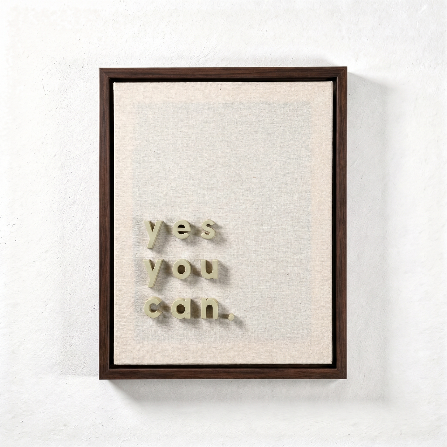 Yes You Can – 3D Tipografik Tuval Tablo | Framelle Edition