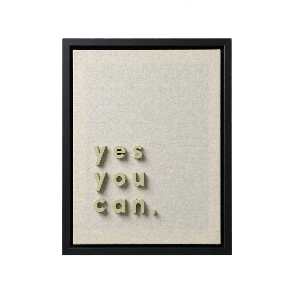 Yes You Can – 3D Tipografik Tuval Tablo | Framelle Edition