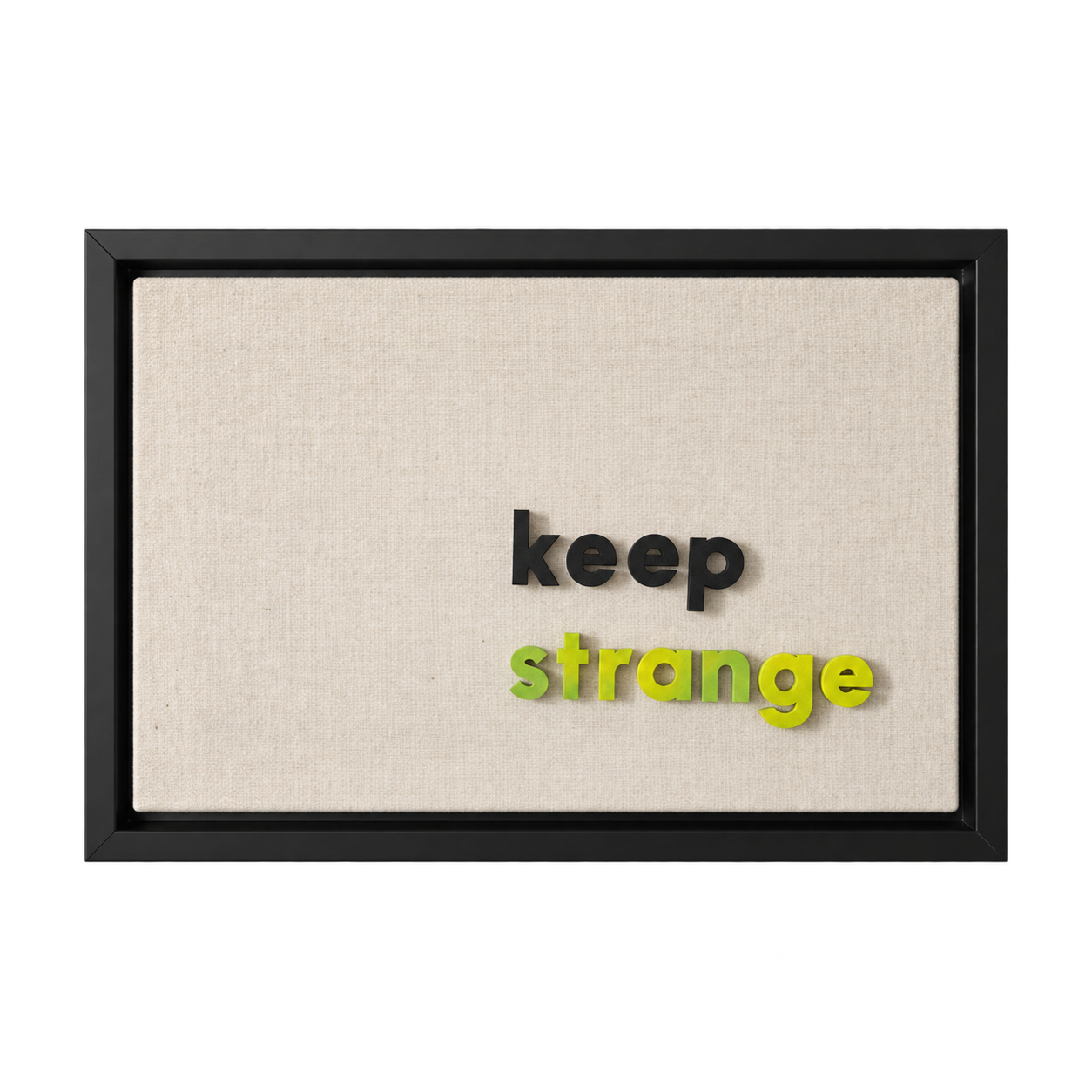 "keep strange" 3 Boyutlu Tablo | Framelle Edition